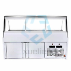 Stainless Steel Deli Display Freezer 220V Direct Cooling
