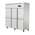 Restaurant 6 Door Commercial Stainless Steel Refrigerator Freezer 1800x700x1960mm