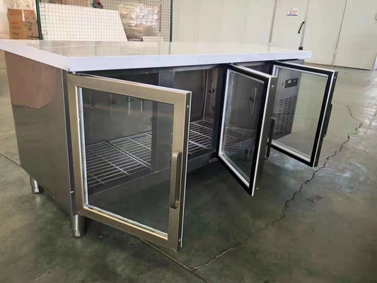 Direct Cooling Stainless Steel Freezers Refrigeration Facilities 1380L